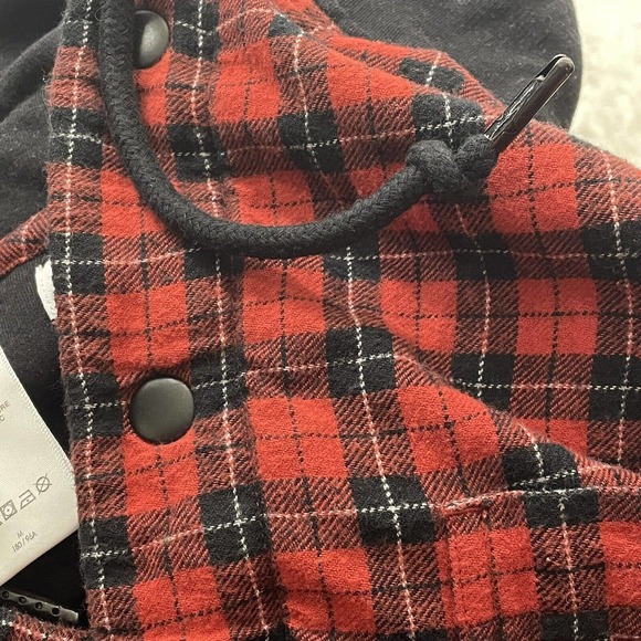 Urban Outfitters Heavy Hoodie Womens Medium Red Plaid Button Up Sweatshirt - Picture 5 of 12